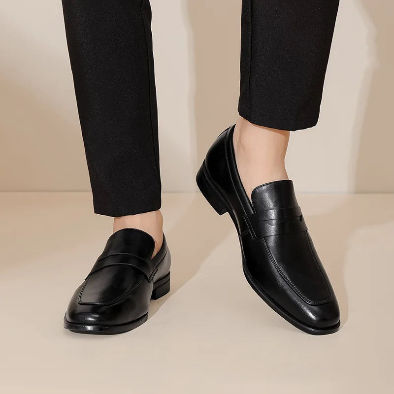 Manuel · Mocasines de cuero con correa penny