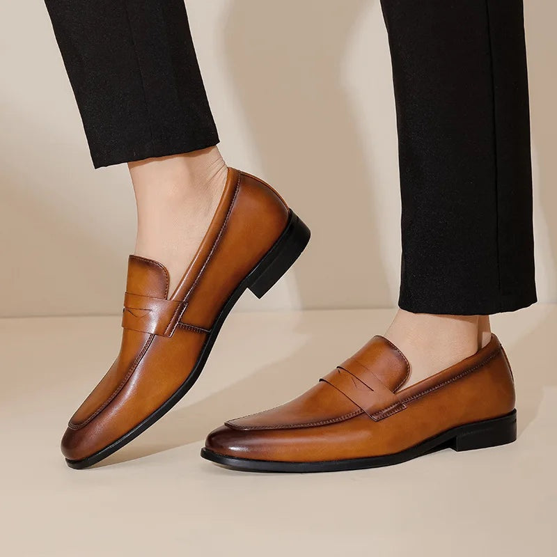 Manuel · Mocasines de cuero con correa penny