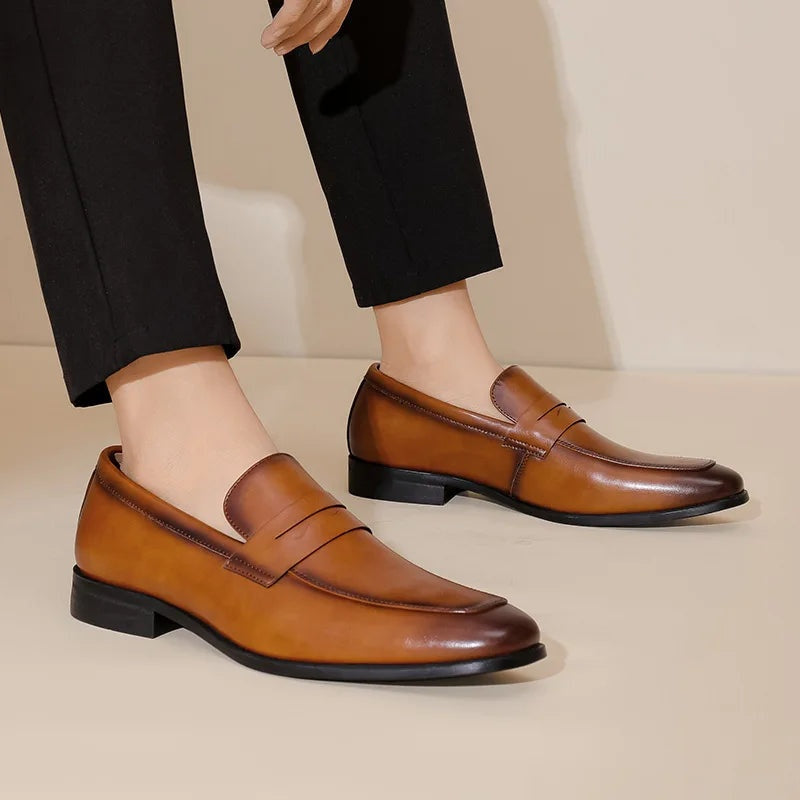 Manuel · Mocasines de cuero con correa penny