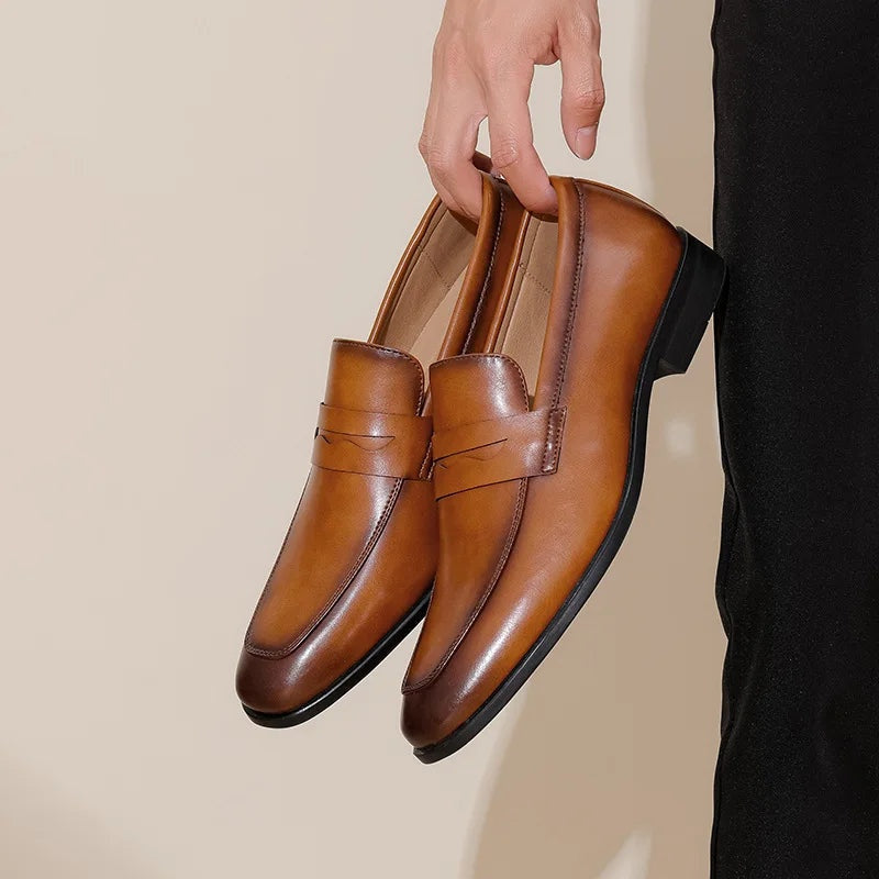 Manuel · Mocasines de cuero con correa penny
