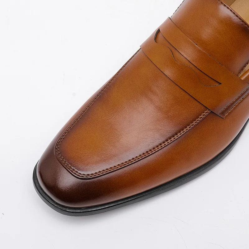 Manuel · Mocasines de cuero con correa penny