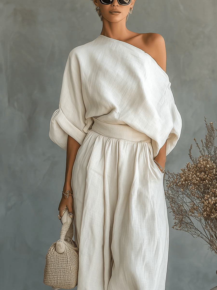 Mila | Conjunto de dos piezas con escote bardot