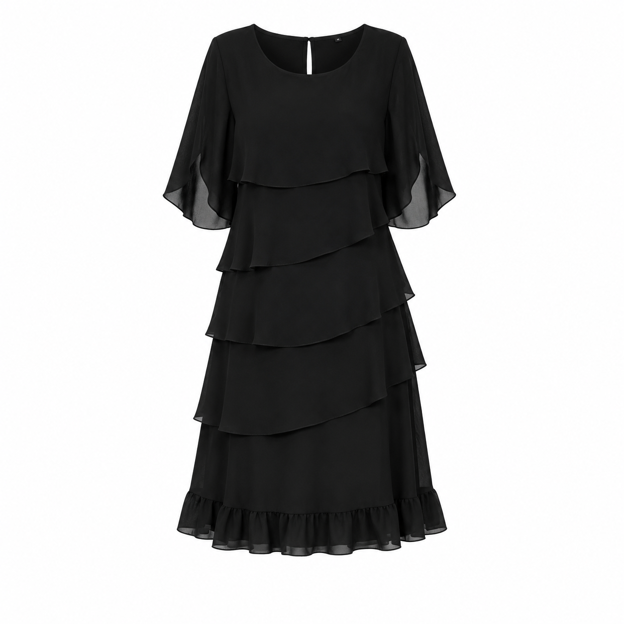 Vestido elegante con volantes