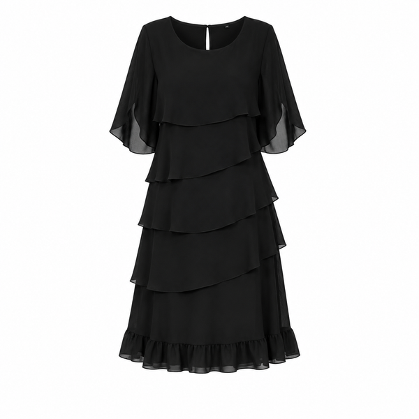 Vestido elegante con volantes