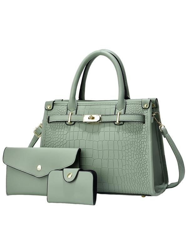 Conjunto de bolso estampado cocodrilo con bandolera