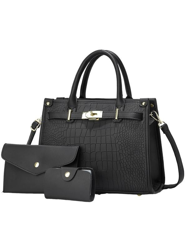 Olga · Conjunto de bolso estampado cocodrilo con bandolera