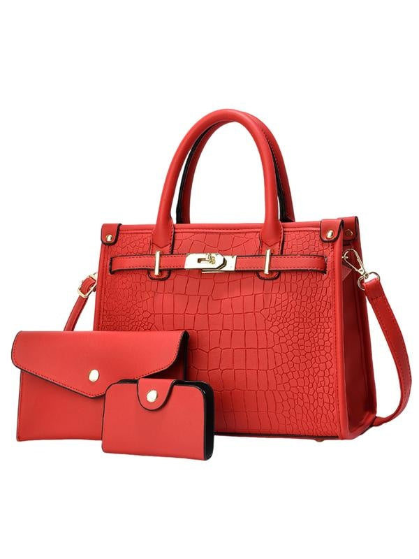 Olga · Conjunto de bolso estampado cocodrilo con bandolera