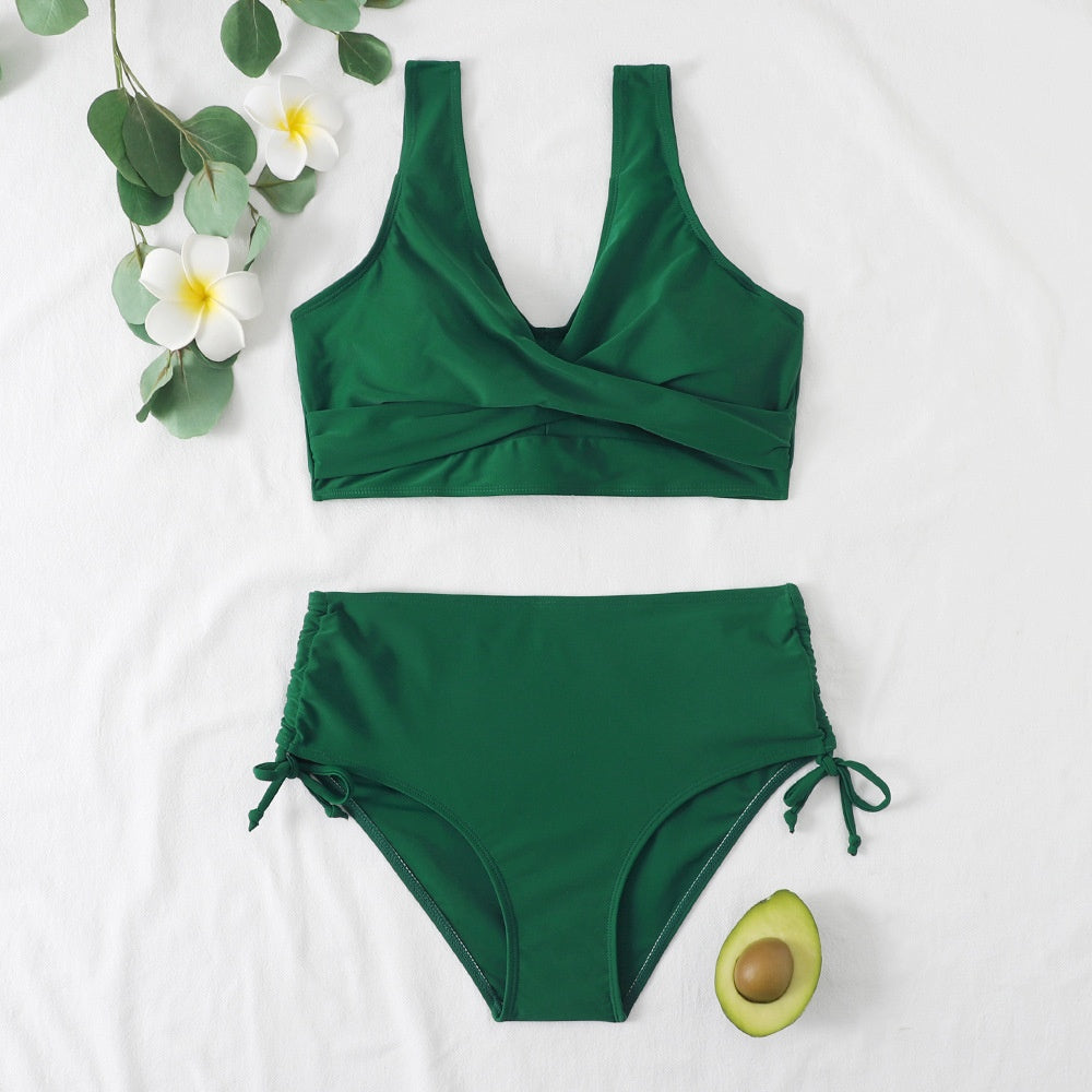 Paloma · Bikini de cintura alta con escote de pico