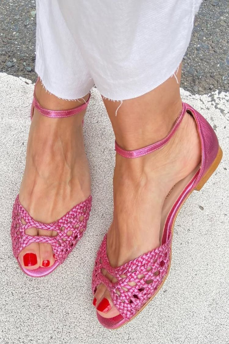Isadora — Sandalias doradas trenzadas