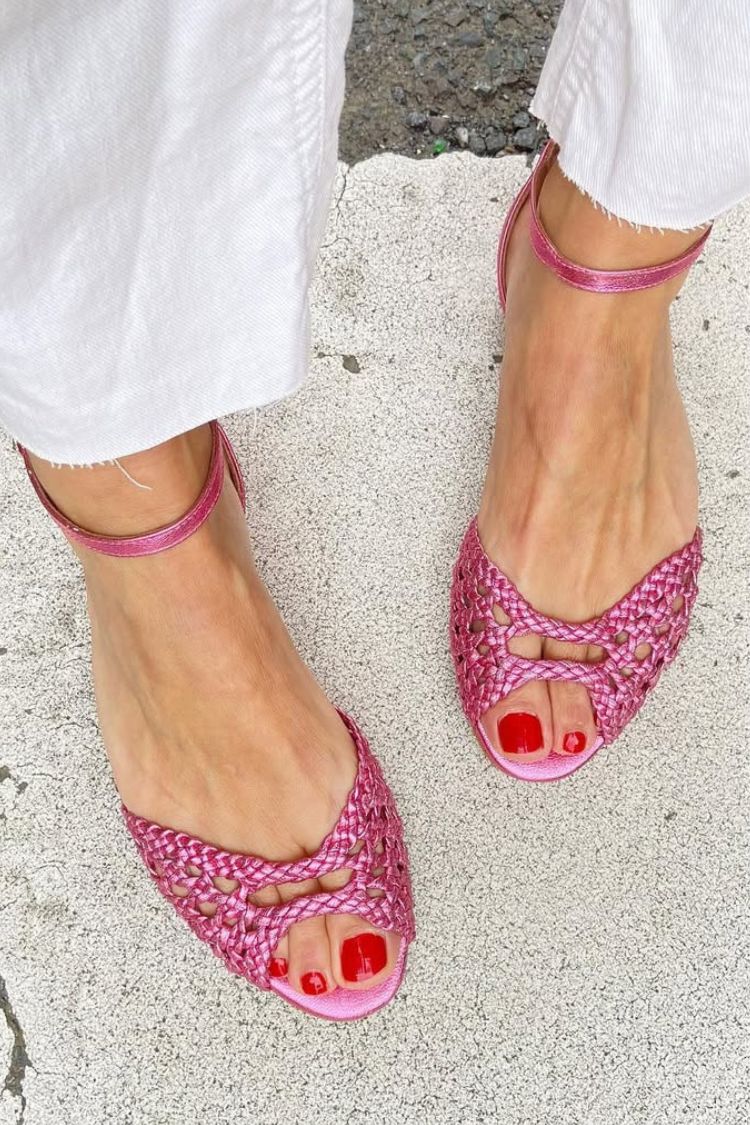 Isadora — Sandalias doradas trenzadas