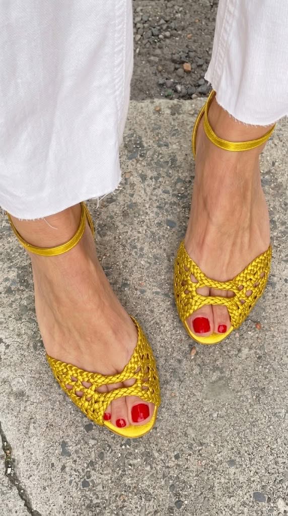 Isadora — Sandalias doradas trenzadas