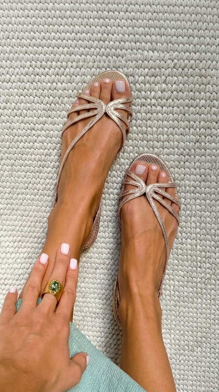 Marta — Sandalias doradas de elegancia veraniega
