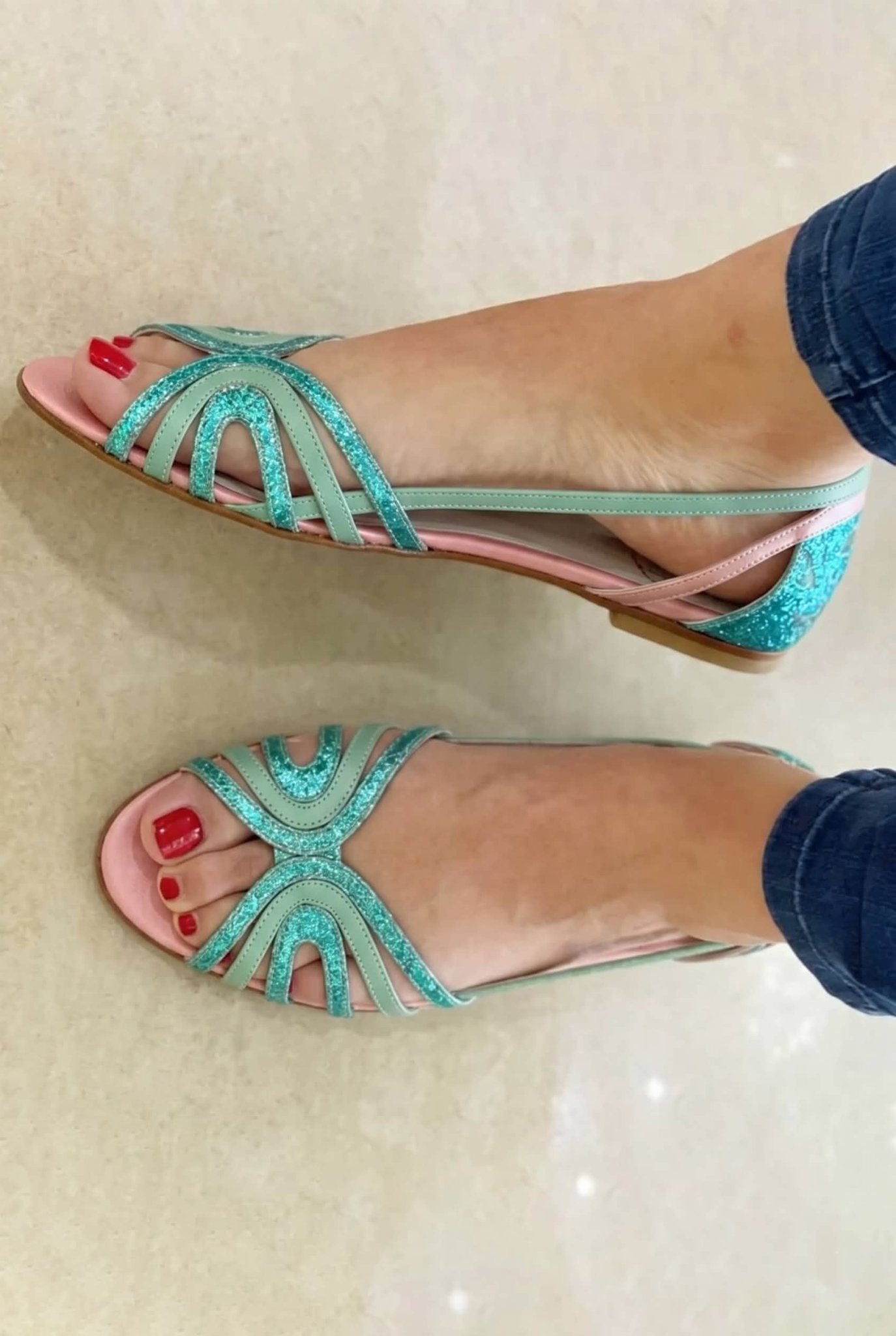 Eleonora — Sandalias doradas