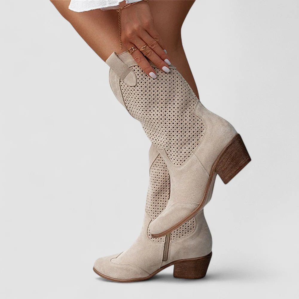Ainhoa — Botas western perforadas ortopédicas