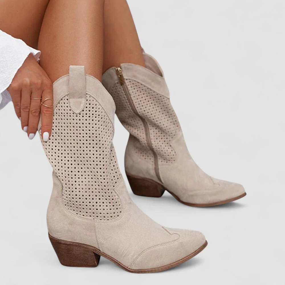 Ainhoa — Botas western perforadas ortopédicas