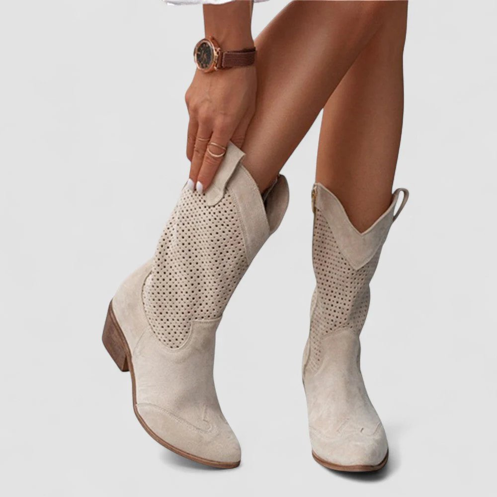Ainhoa — Botas western perforadas ortopédicas