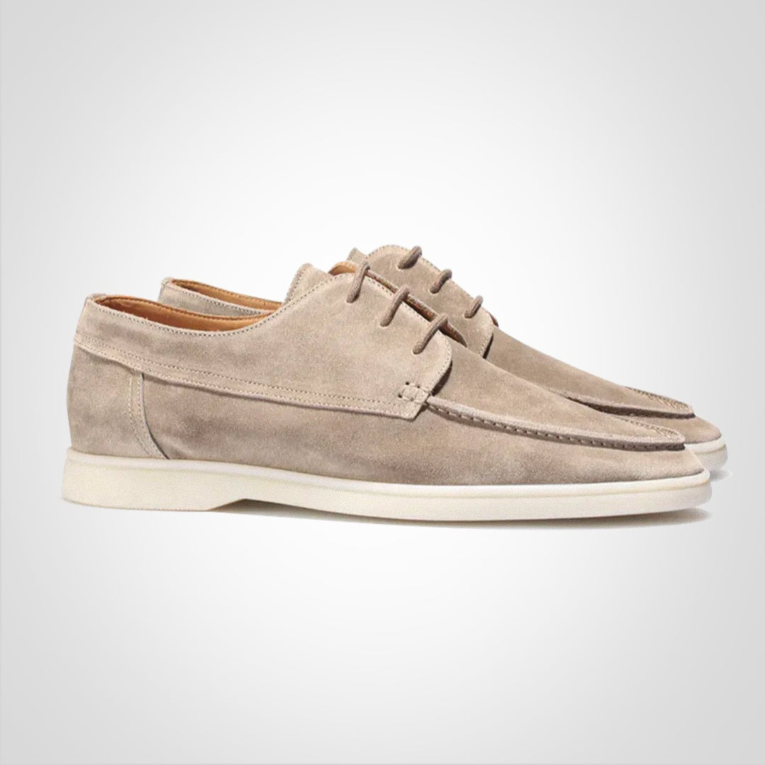 Rubén · Zapatos derby de ante con suela plana