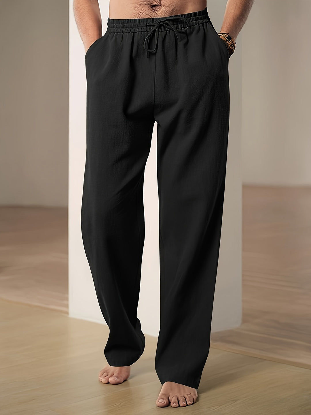Marcos · Pantalón de lino con cintura elástica