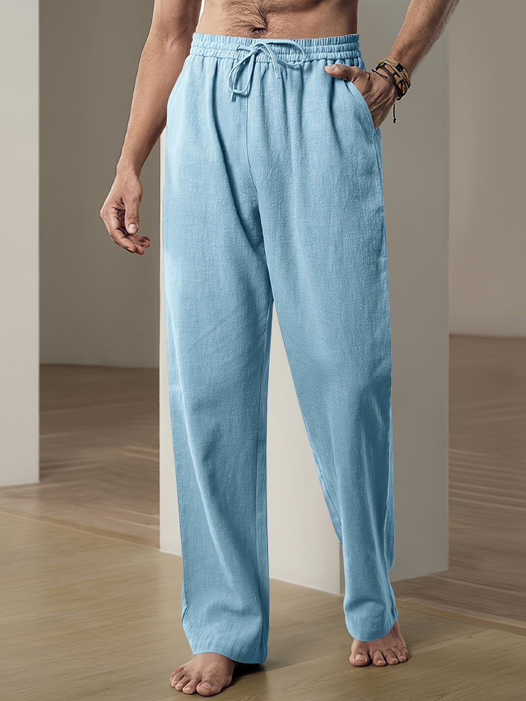 Marcos · Pantalón de lino con cintura elástica