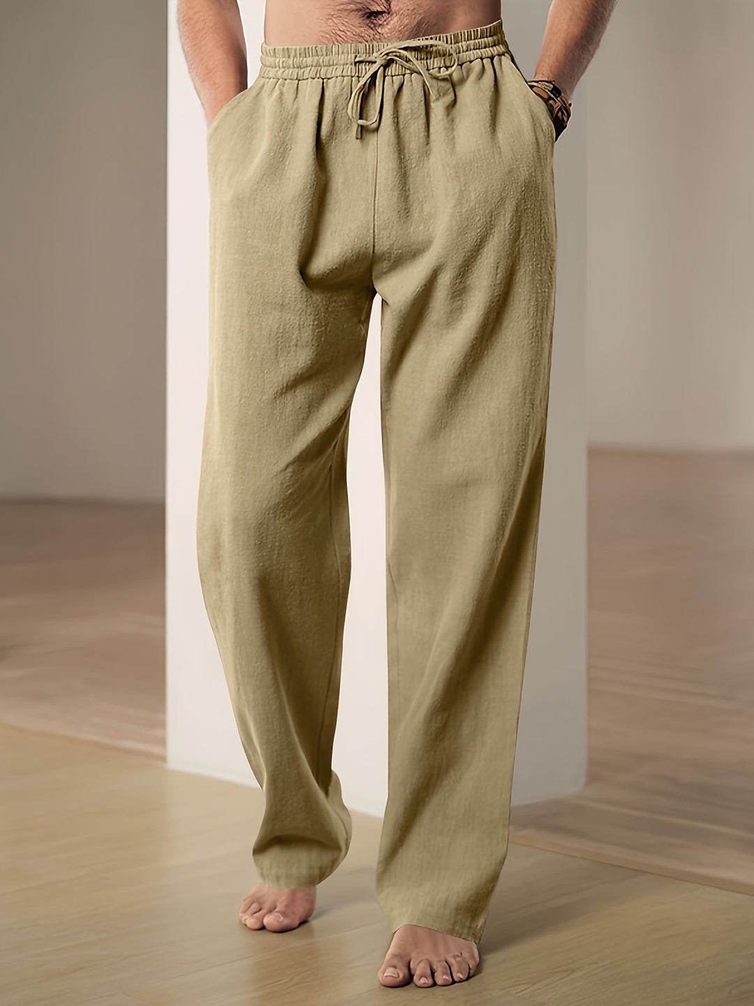 Marcos · Pantalón de lino con cintura elástica