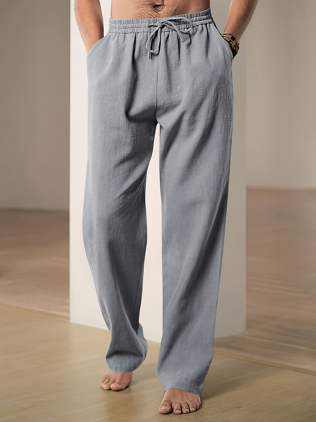 Marcos · Pantalón de lino con cintura elástica